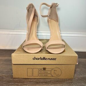 Charlotte Russe Nude Ankle Strap Heels